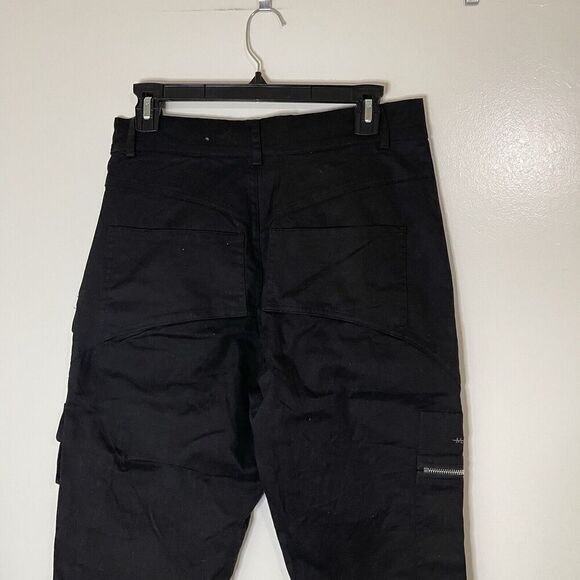 Maniere de Voir black cargo zippered tapered goth punk pants size UK 10 US 8 - Picture 6 of 7